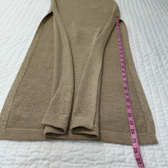 Beige Botany Knit Cut Out Maxi Dress Sand Taupe Size Small - Picture 5 of 16